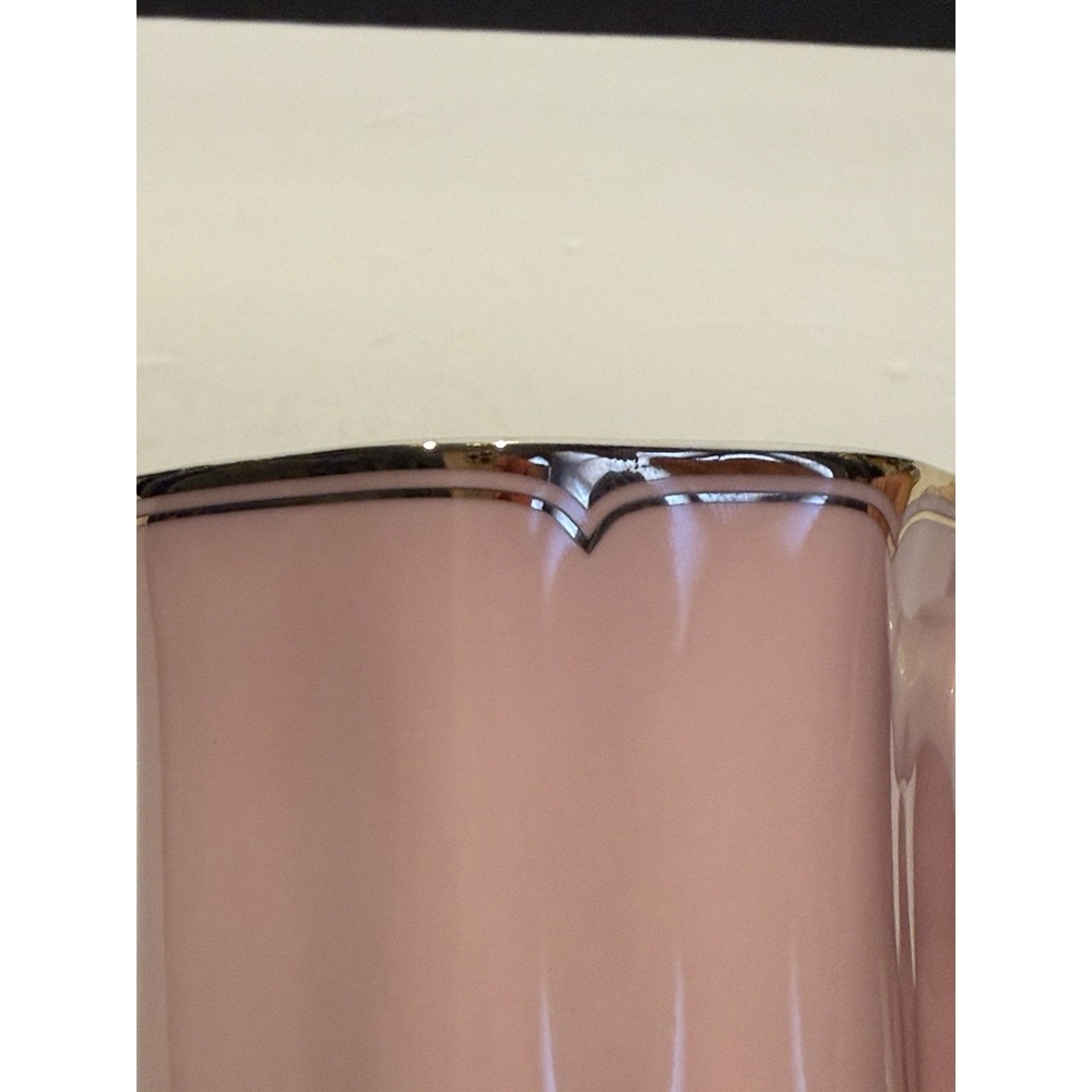 Monterey Bay Pink Fine Porcelain Mug Gold Trim Scalloped Rim 4.5" - Picture 6 of 6